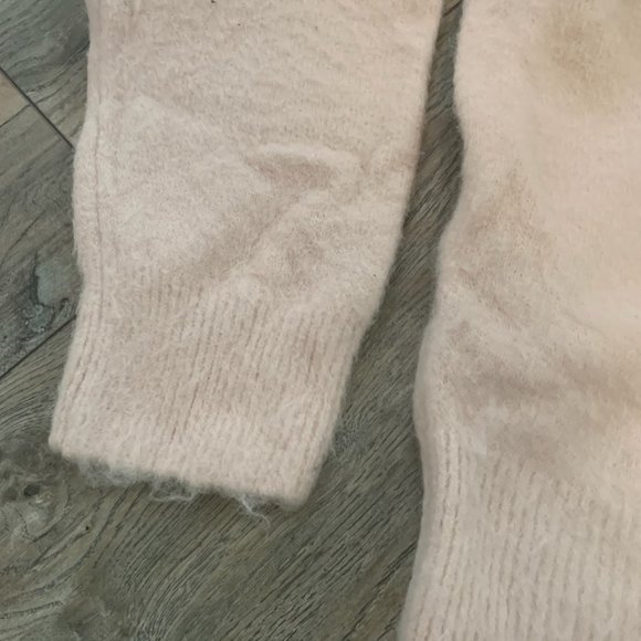 NWT TOPSHOP PINK FUZZY V-NECK SWEATER 14 - Picture 4 of 6